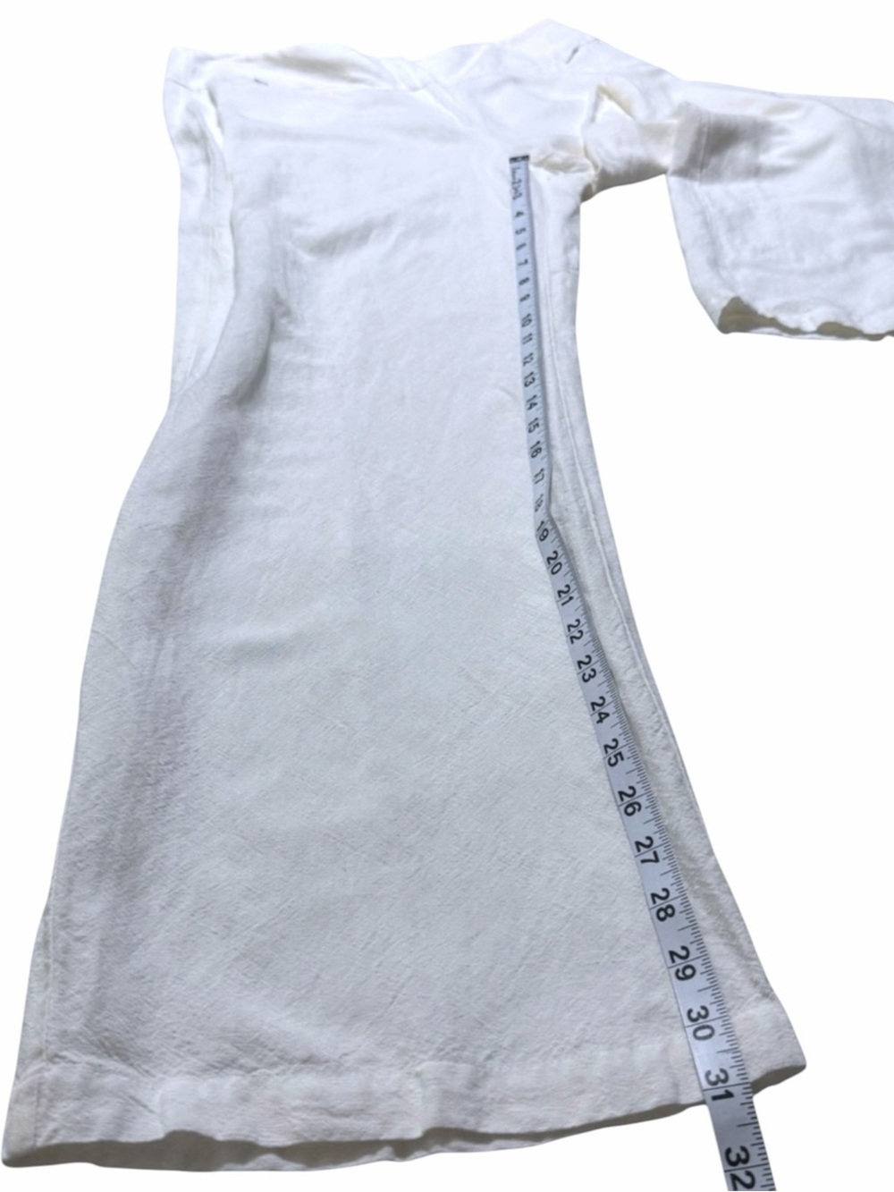Eileen Fisher Light Ivory Linen Viscose Wide Leg Pant Relaxed Fit Trousers Sz M - Picture 13 of 14